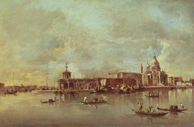 Santa Maria della Salute seen from the mouth of the Grand Canal, Venice by Francesco Guardi